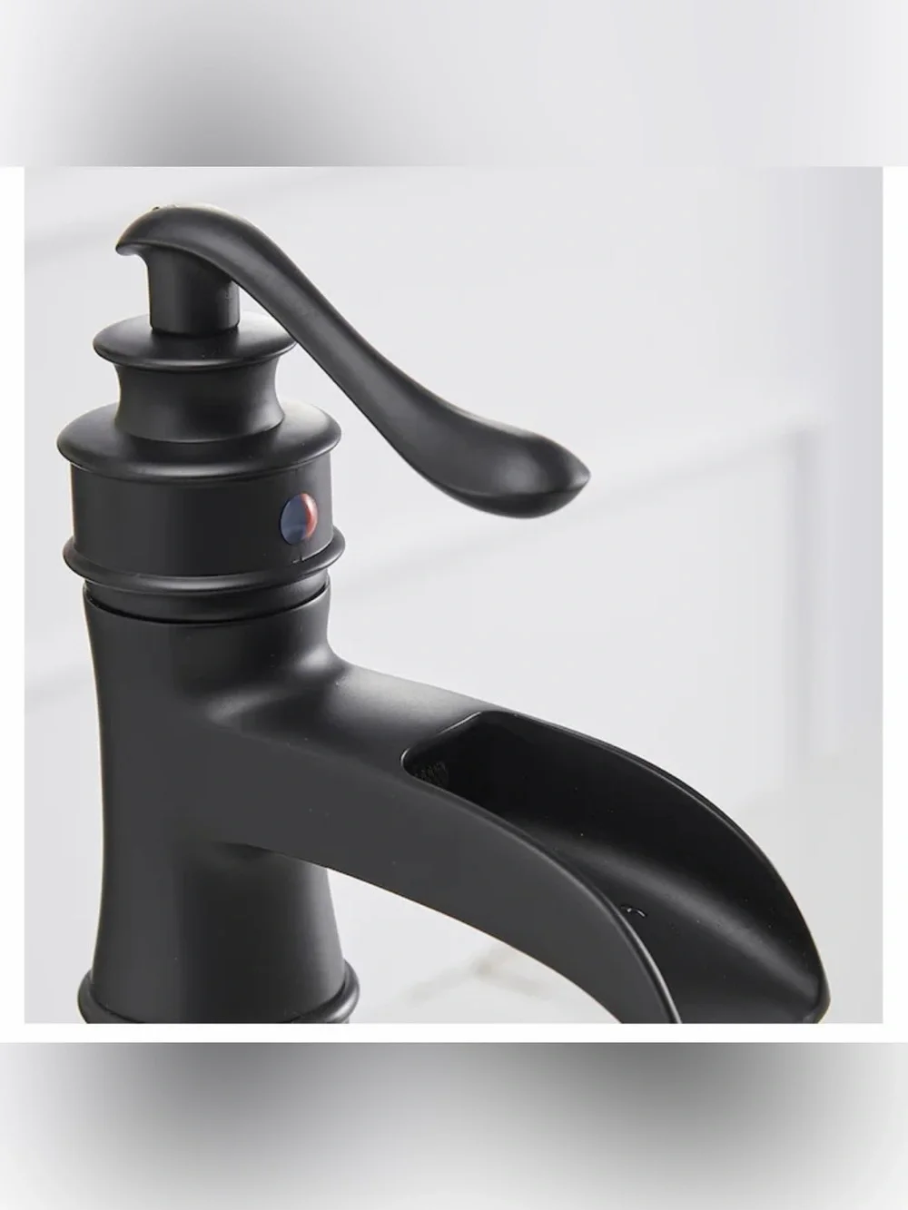 New BWE Matte Black Waterfall Vessel Faucet